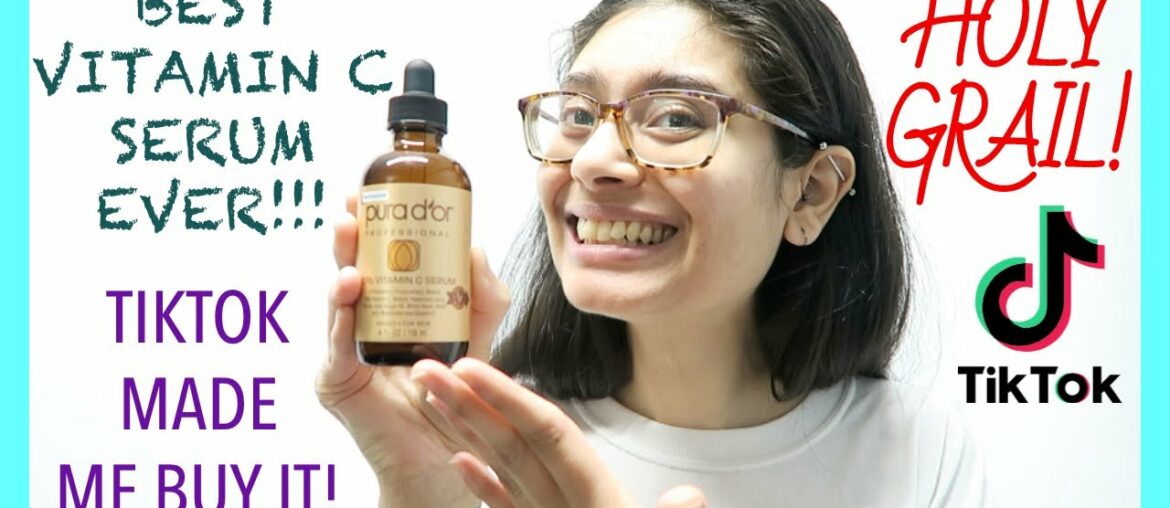 BEST VITAMIN C SERUM! TIKTOK MADE ME BUY IT! ACNE SCARRING, HYPERPIGMENTATION +MORE | Karina Melissa