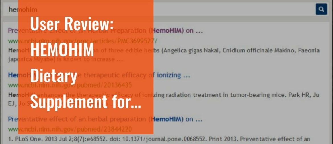 User Review: HEMOHIM Dietary Supplement for Healthier Immune System