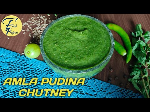 Immunity Boosting Tangy Amla Pudina Chutney (Full of Vitamins, Minerals, Fibers)