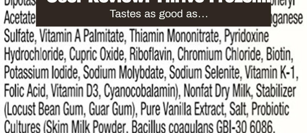 User Review: Thrive Frozen Nutrition, Creamy Vanilla Ice Cream, 6 oz Cups (24 count)