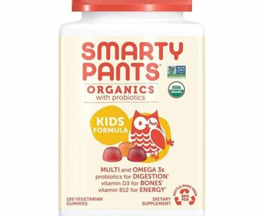Daily Organic Gummy Kids Multivitamin: Probiotic, Vitamin C, D3 & Zinc for Immunity, Biotin, Omega
