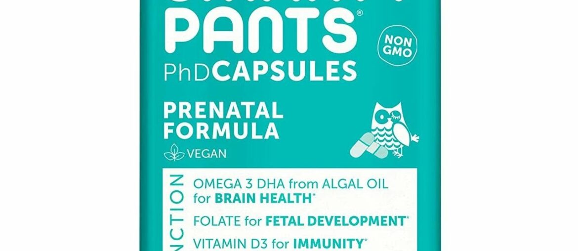 SmartyPants Daily Prenatal Multivitamin: Vitamin C, D3 & Zinc for Immunity, Vegan, Vitamin E, A, CO