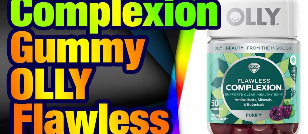 OLLY Flawless Complexion Gummy, 25 Day Supply (50 Count), Berry Fresh, Vitamins E, A, Zinc