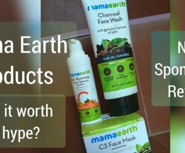 Mama Earth Products Honest Review Tamil || Charcoal Facewash || C3 Face Mask || Vitamin C serum