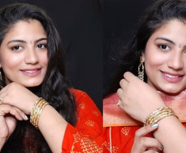 How to do DIWALI MAKEUP in Telugu | EASY & Step By Step Makeup for Diwali|makeup tutorial In TELUGU