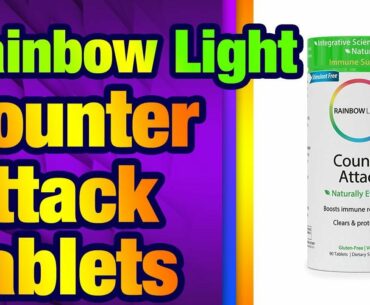 Rainbow Light Counter Attack with Vitamin C and Zinc, Gluten-Free, Vegan, Sugar-Free, 3 Ta