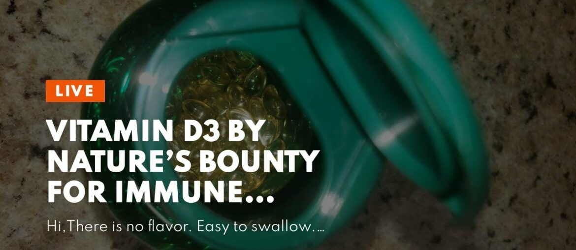 Vitamin D3 by Nature’s Bounty for Immune Support. Vitamin D Provides Immune Support and Promote...
