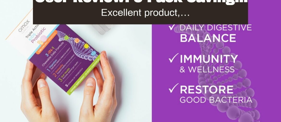 User Review: 3 Pack Savings: Omax Probiotic + Prebiotic Supplement Pills, 50 Billion CFU, 10 Cl...