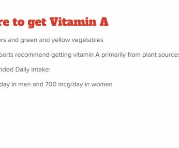 02  Vitamin A II MICRONUTRIENTS II (Learn about Nutrition, Dieting For Weight Loss, Building Muscle)