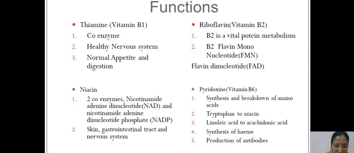 Video Lecture, Sem-I, Nutrition, Water Soluble Vitamins Part 1