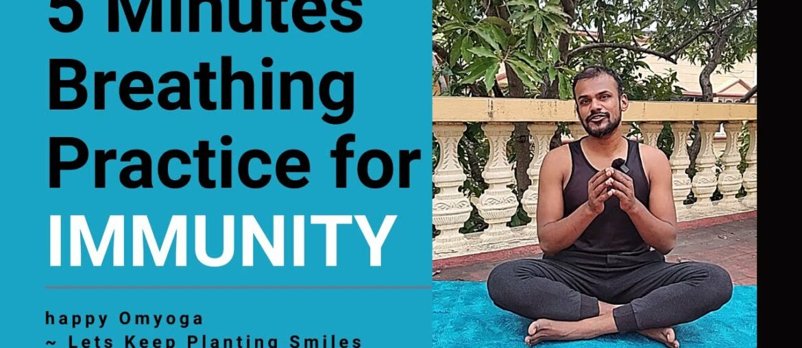 5 Minute Breathing Practice for Immunity | #incredibleindia #yogaforall | Yoga with Anchor Sathish