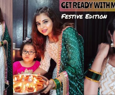 Get Ready With Me | Festive Edition | Easy Quick Festive Makeup For Beginners