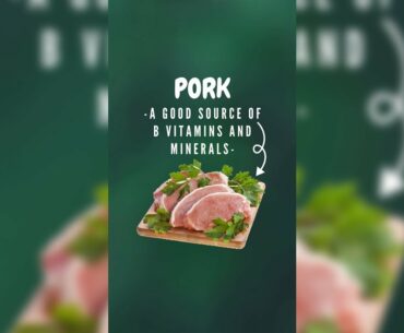 PORK: A Good Source of B Vitamins & Minerals #shorts