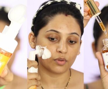 St.Botanica Vitamin c Brightening foaming face wash & Vitamin c face serum REVIEW & APPLICATION ||