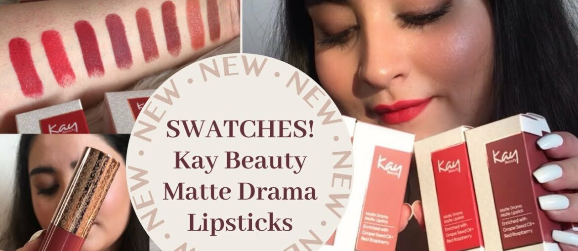 Kay Beauty Matte Drama Lipsticks | New Launch | SWATCHES | Kritika Beohar