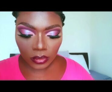 Birthday makeup, Huda beauty eyeshadow cut crease for beginners