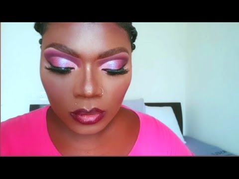 Birthday makeup, Huda beauty eyeshadow cut crease for beginners