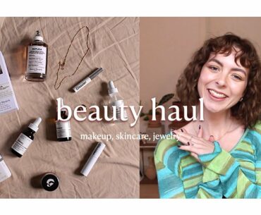 a little beauty haul: makeup, skincare + jewelry (glossier, the ordinary, ana luisa (ad) + more)