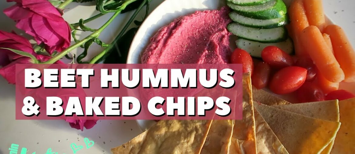 BEET HUMMUS & BAKED CHIPS | OIL FREE, GLUTEN FREE :: VITAMIN KATIE