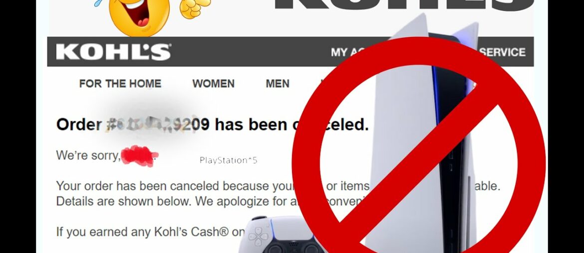 Kohls  nightmare ps5 failure. They fried my order good.