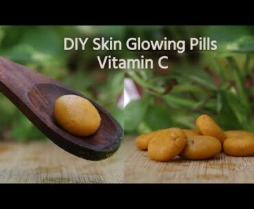 Natural Vitamin C Capsules for Glowing Skin - DIY Glutathione Pill for Bright Skin Whitening
