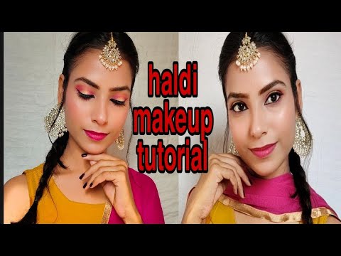 day time haldi/mehandi makeup look | super glowy and fresh look #weddingseason ||Diksha Parmar||