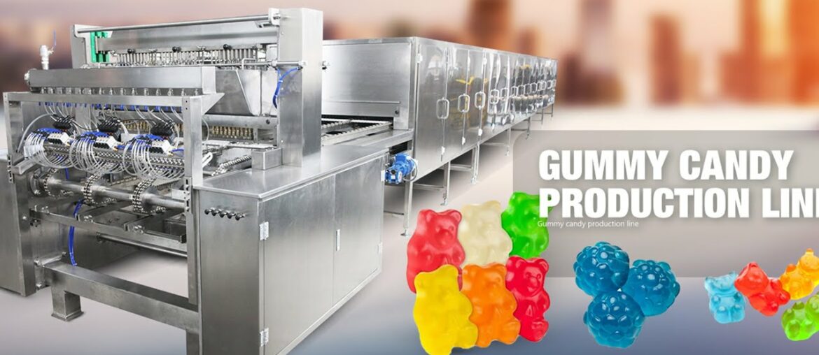 How to produce vitamin nutrition CBD hemp jelly? Large-scale automatic soft candy production line.