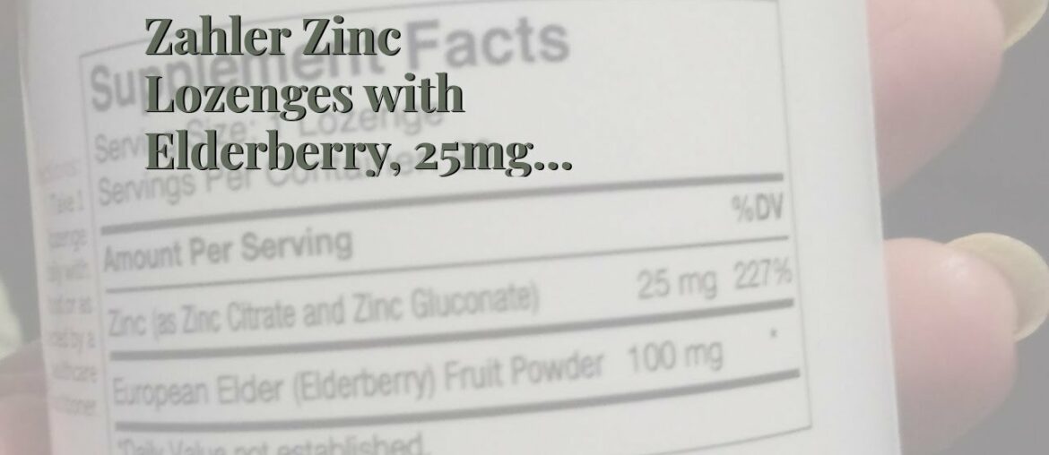 Zahler Zinc Lozenges with Elderberry, 25mg Chewable Zinc Tablets, Immune Support Antioxidant Su...