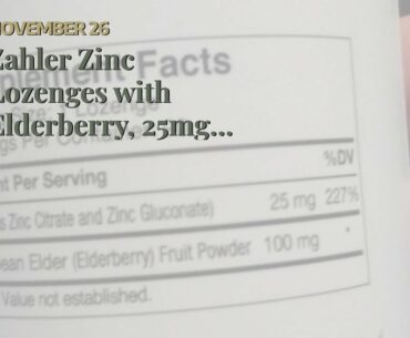 Zahler Zinc Lozenges with Elderberry, 25mg Chewable Zinc Tablets, Immune Support Antioxidant Su...