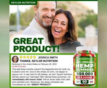 Keylor Nutrition Premium Hemp Gummies 950000 All Natural Ingredients Relief For Stress Inflammation