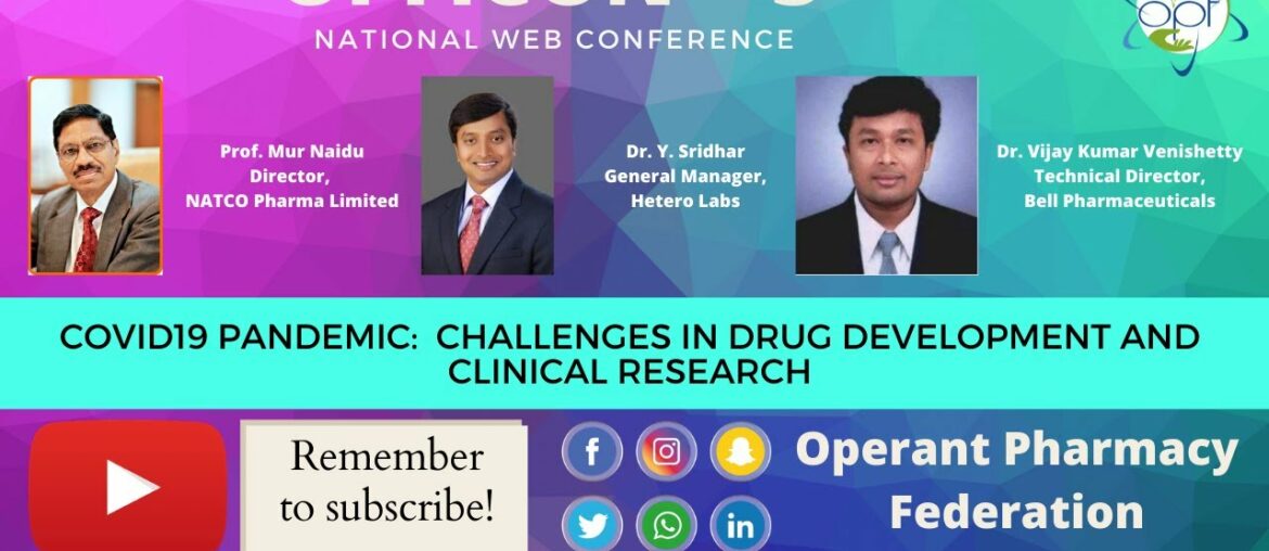 Webinar on COVID19 Pandemic:  Challenges in Drug Development and Clinical Research