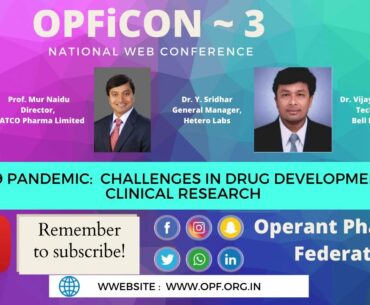 Webinar on COVID19 Pandemic:  Challenges in Drug Development and Clinical Research
