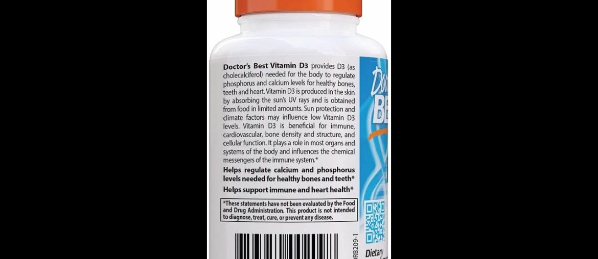 Doctor's Best Best Vitamin D3 1000 IU, Softgel Capsules, 180-Count