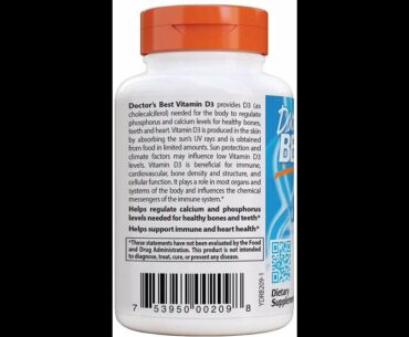 Doctor's Best Best Vitamin D3 1000 IU, Softgel Capsules, 180-Count