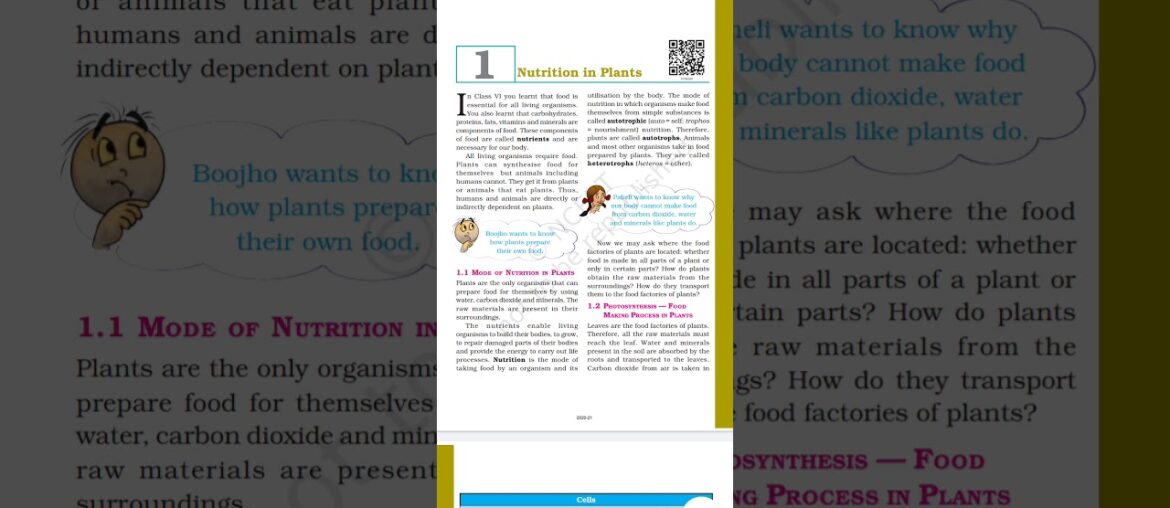 Ncert in telugu class 7 science 1 Nutrition in plants