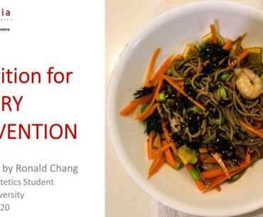 Nutrition for Injury Prevention | Webinar Oct 22, 2020