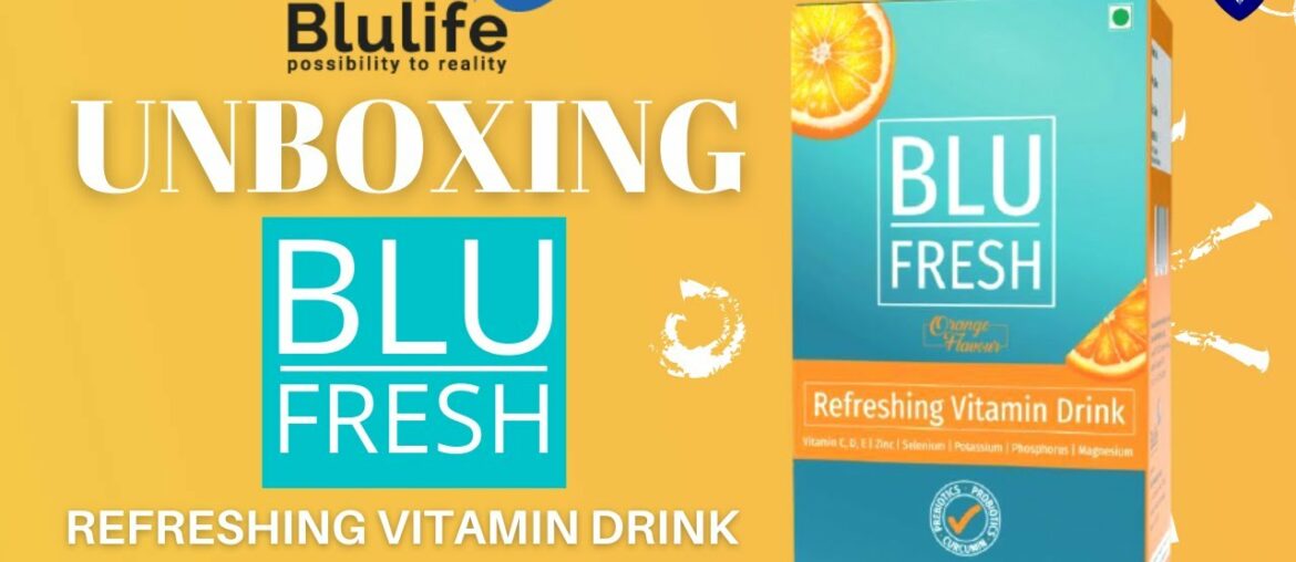 UNBOXING & FIRST TASTE OF "BLU FRESH" -- REFRESHING VITAMIN DRINK --#BLULIFE