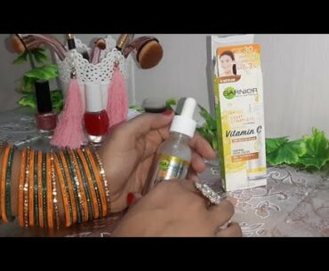 Garnier Vitamin C serum review/Garnier serum/From Flipkart/Garnier light complete/Smiley Flower.