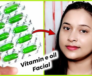 Vitamin E Oil Facial/Get Beautiful,soft,Spotless,Glowing Skin At Home/Winter Facial
