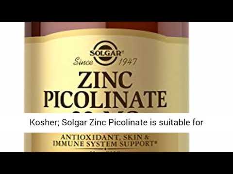 Solgar Zinc Picolinate REVIEW: Solgar Zinc  Promotes Healthy Skin - Supports Immune System