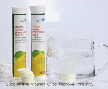 Lemon flavor vitamin c 1000mg effervescent tablet for boost immunity