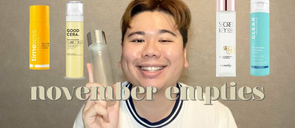 November Beauty Empties 2020 | Paula's Choice, Timeless, Secret Key, Bio Essence, Holika Holika