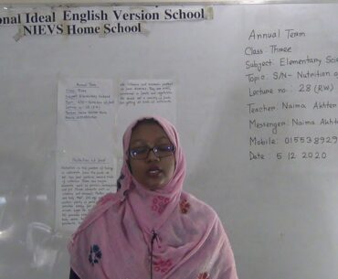 Class: Three, Subject: Elementary Science (Lecture-28), Topic: S/N Nutrition of food