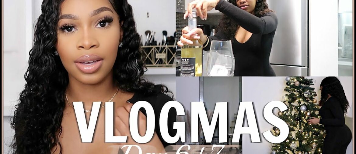 VLOGMAS: GRWM + MINI PLAYLIST, TRYING NEW WINES, TREE DECORATING FAIL
