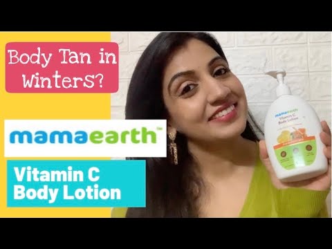 I tried Mamaearth Vitamin C Body Lotion|| Keep Body Tan Away!
