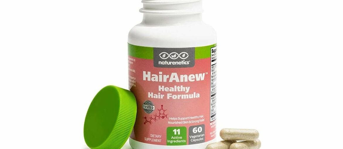 HairAnew Hair Skin and Nails Vitamins For Women & Men - Trusted Hair Supplement - Vegan - 11 Hair V