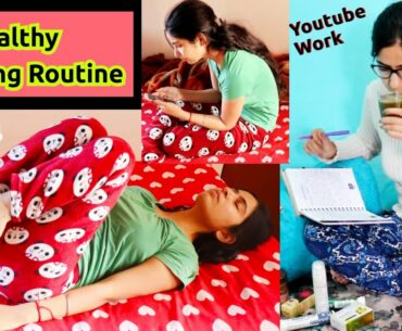 My Morning Routine| Healthy Breakfast, YouTube Work, Streching, Plix Green Superfoods Supplements