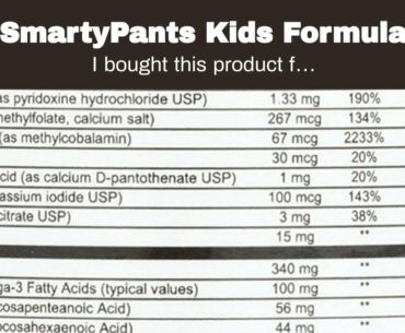 SmartyPants Kids Formula Daily Gummy Vitamins: Gluten Free, Multivitamin & Omega 3 Fish Oil (Dh...