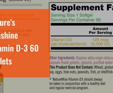 Nature's Sunshine Vitamin D-3 60 Tablets