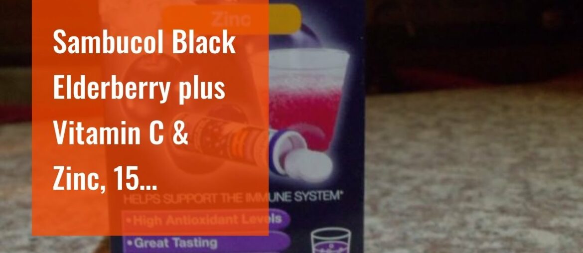 Sambucol Black Elderberry plus Vitamin C & Zinc, 15 Effervescent Tablets